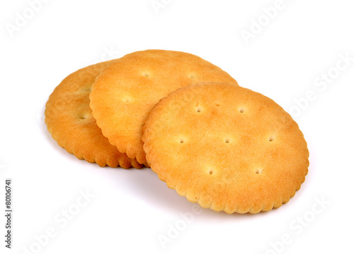 Cracker isolated on a over white background