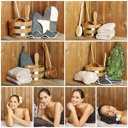Sauna collage