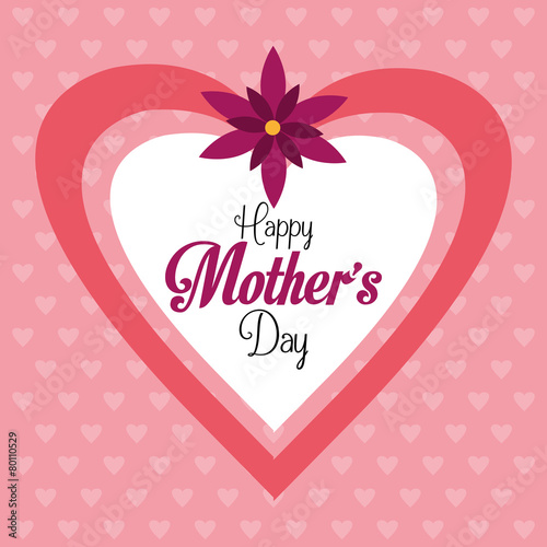 Mothers day card design, vector illustration.