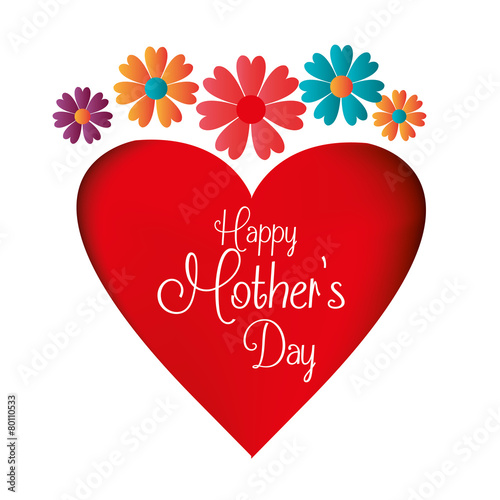 Mothers day card design, vector illustration.