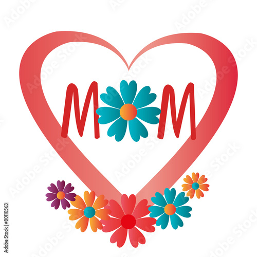 Mothers day card design, vector illustration.