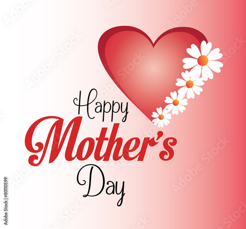 Mothers day card design, vector illustration.