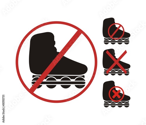 no rollerblading symbol