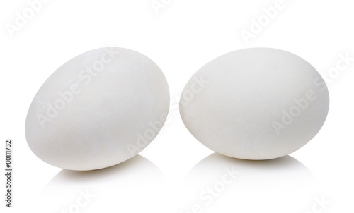 white eggs on a White Background