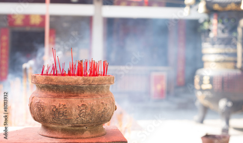 burning chinese incense
