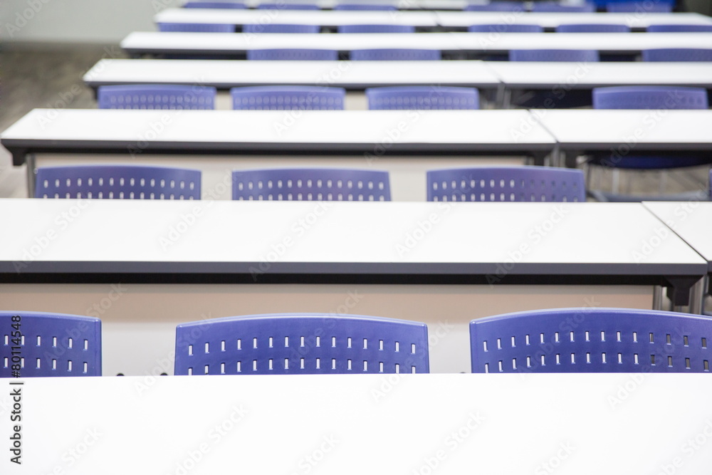 Classroom tables and chairs - Stock Image Classroom tables and chairs - Stock Image