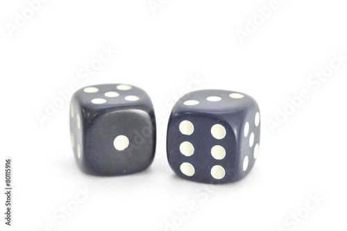 Dice isolated on white backgroud