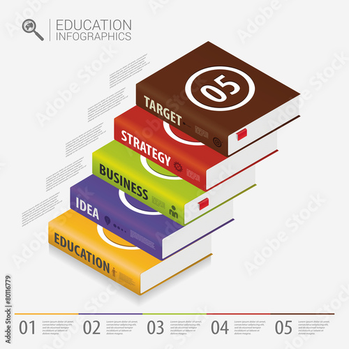 Book infographic Template. Business success concept. Vector