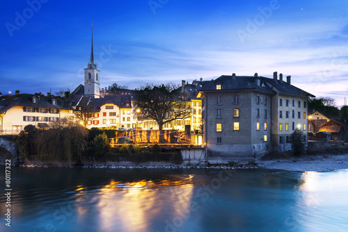 Bern city by night