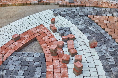 Color paving slabs photo