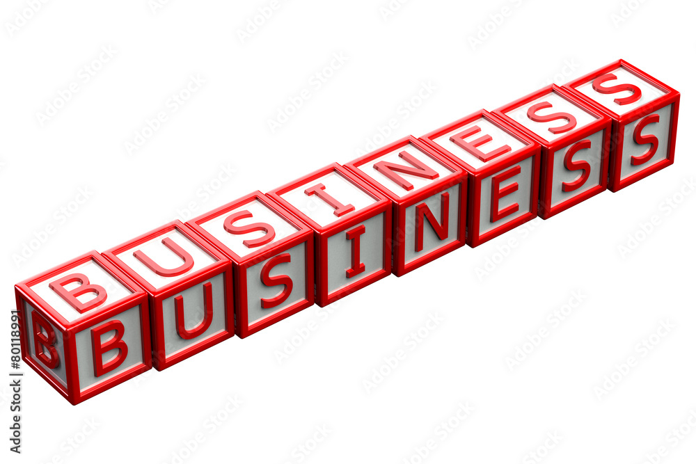 Blocks with word business isolated on white background Blocks with word business isolated on white background