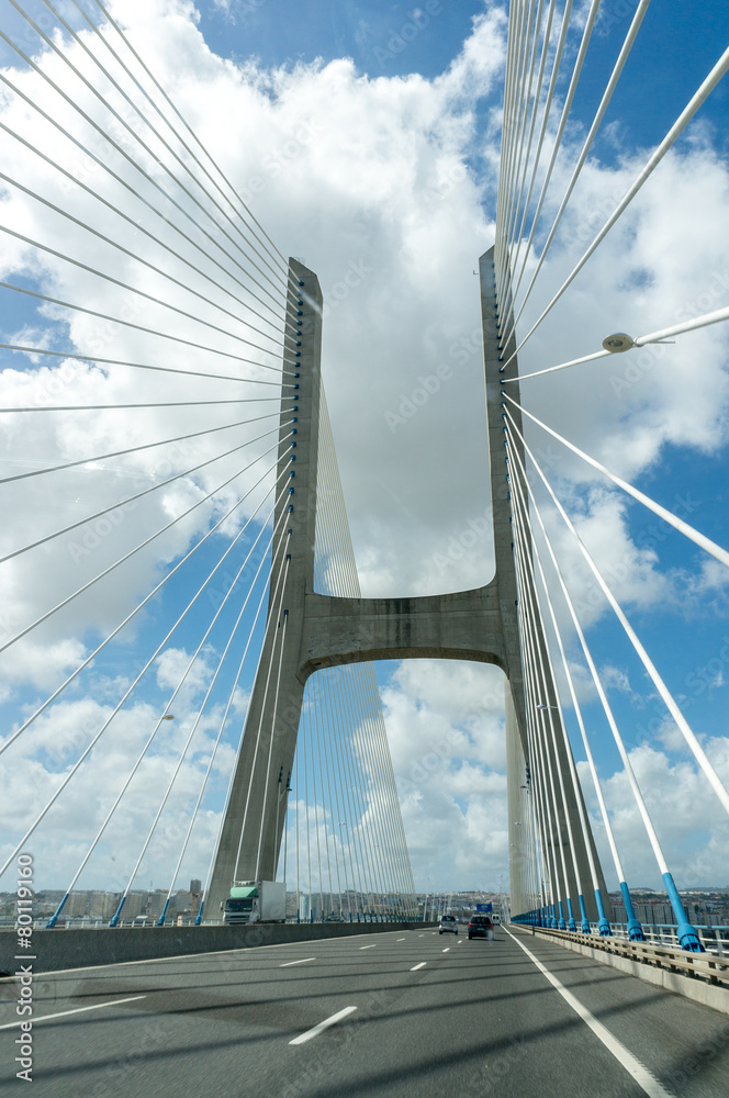 View of the Vasco da Gama bridge - Lisbon