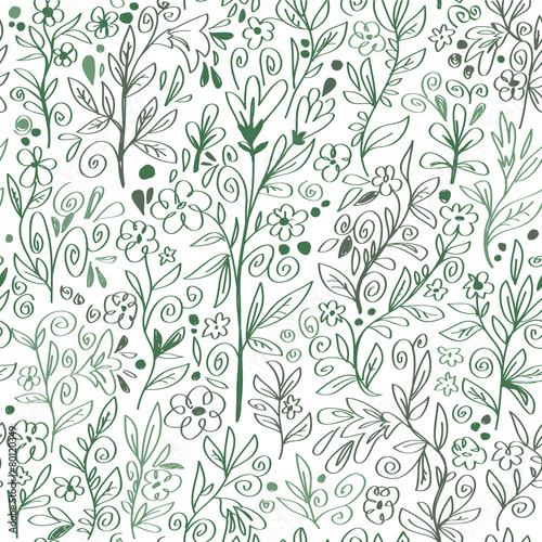 background floral ornament on white