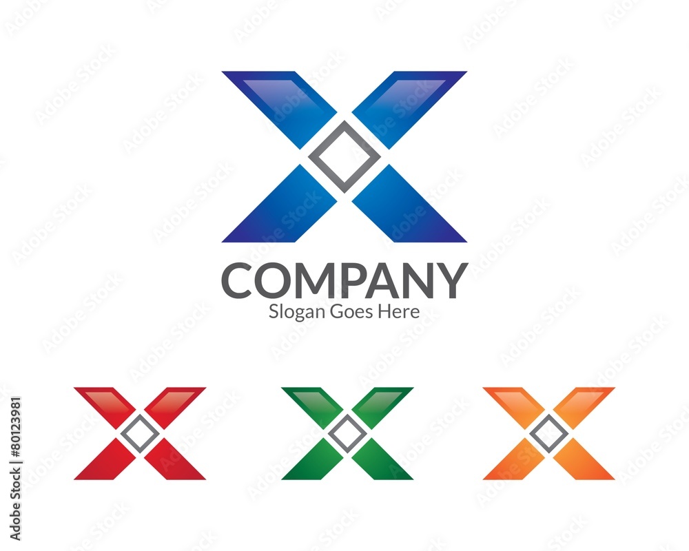 Naklejka premium X Letter Logo Vol. 5