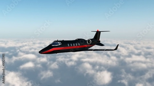 luxury corporate jet in fly business travel 