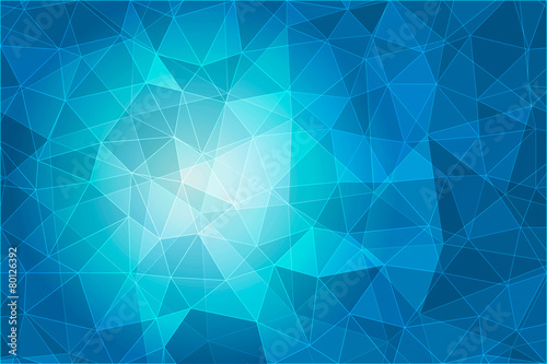 Abstract geometric blue background with triangular polygons
