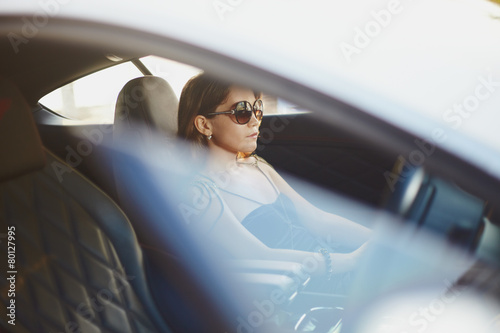 In luxury car b
