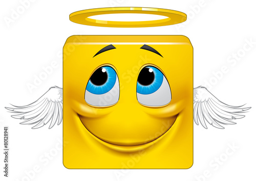 Square emoticon angel photo