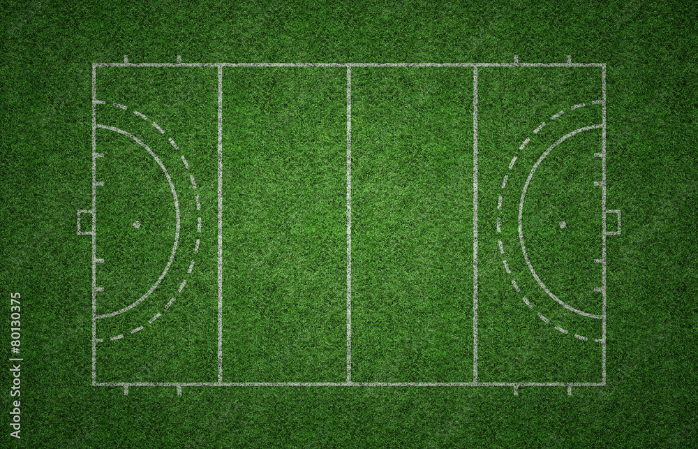 Naklejka premium Grass Field Hockey Pitch