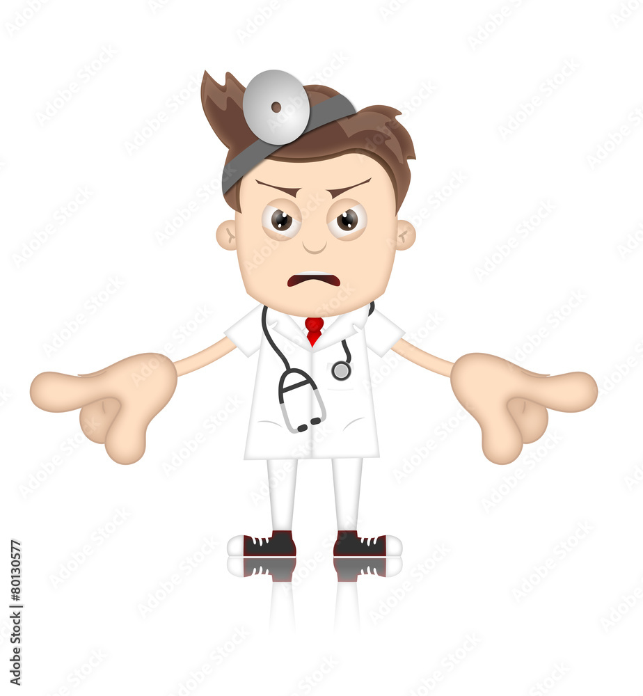 Ben Boy Angry Doctor Doc Medicone Hospital Cartoon