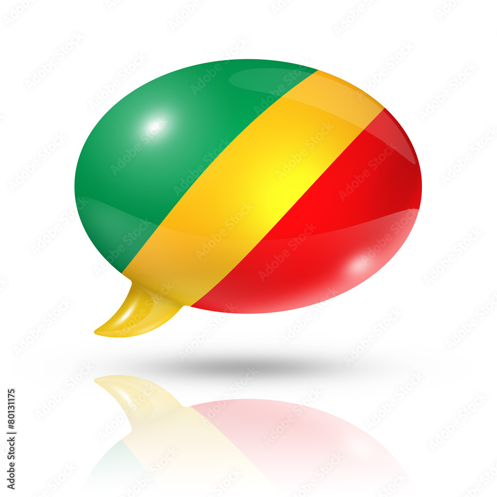Republic of the Congo flag speech bubble Republic of the Congo flag speech bubble