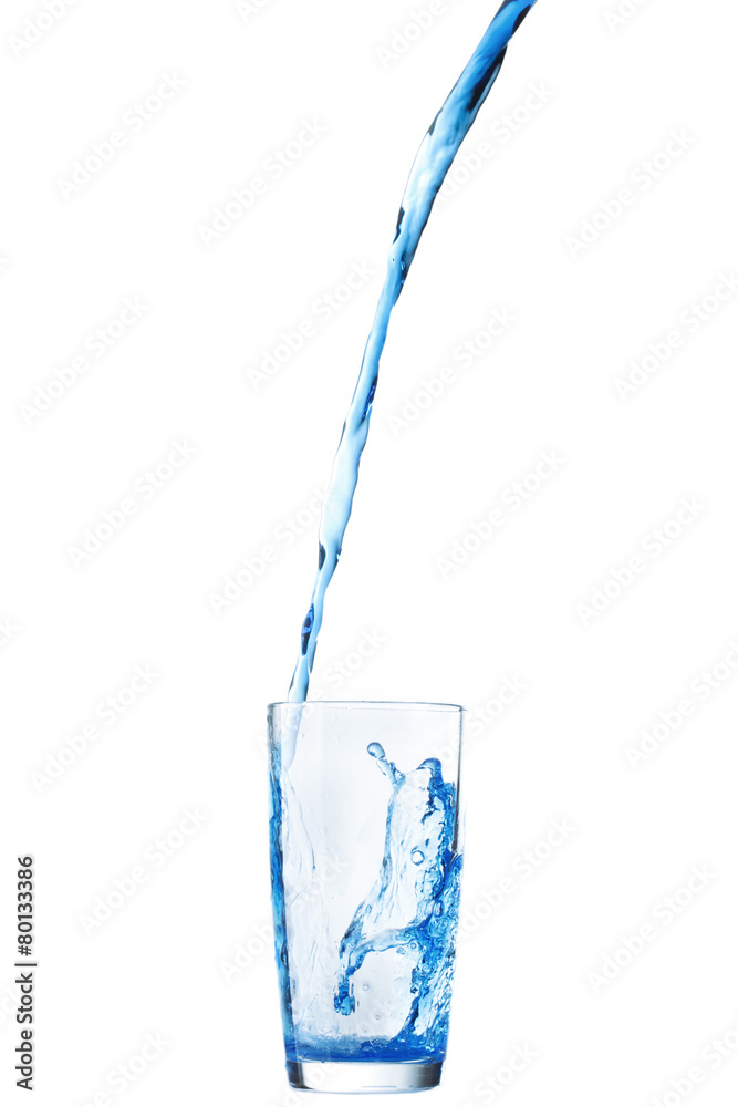 Pouring water into glass Pouring water into glass