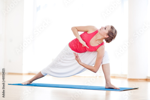 Yoga woman indoors