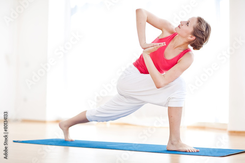 Yoga woman indoors