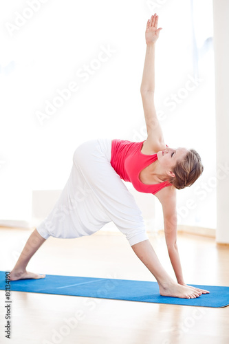 Yoga woman indoors