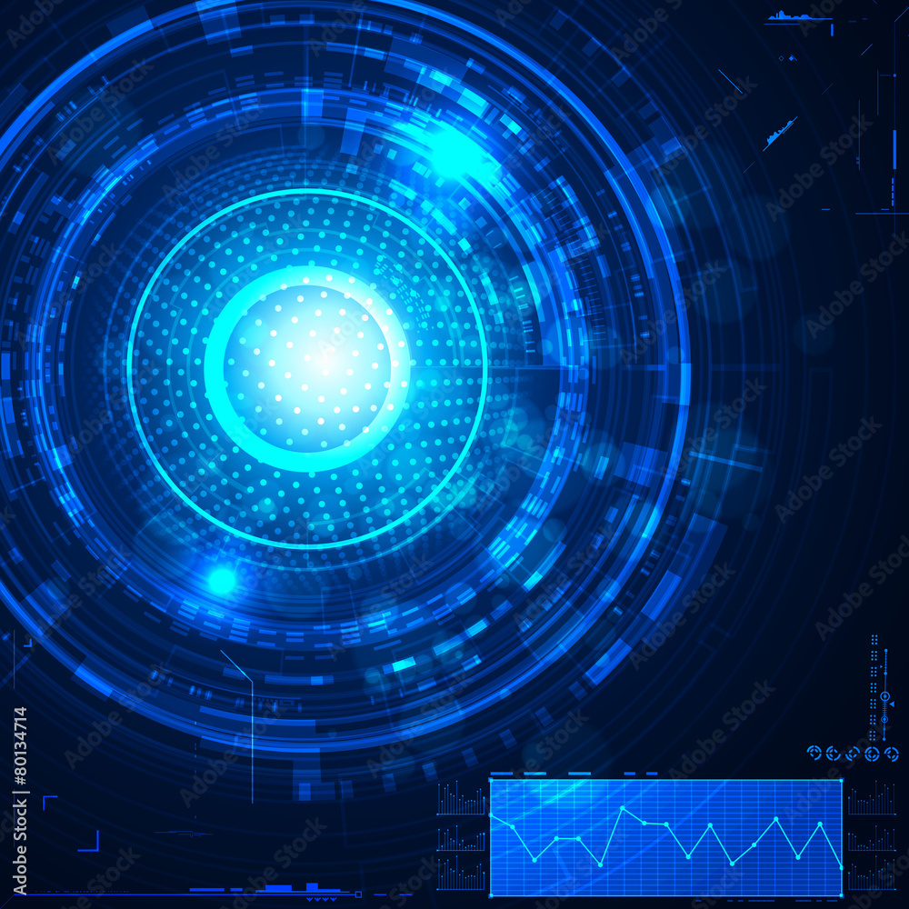 Futuristic graphic user interface