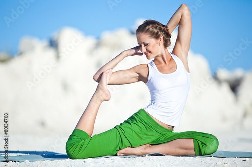 yoga woman on nature