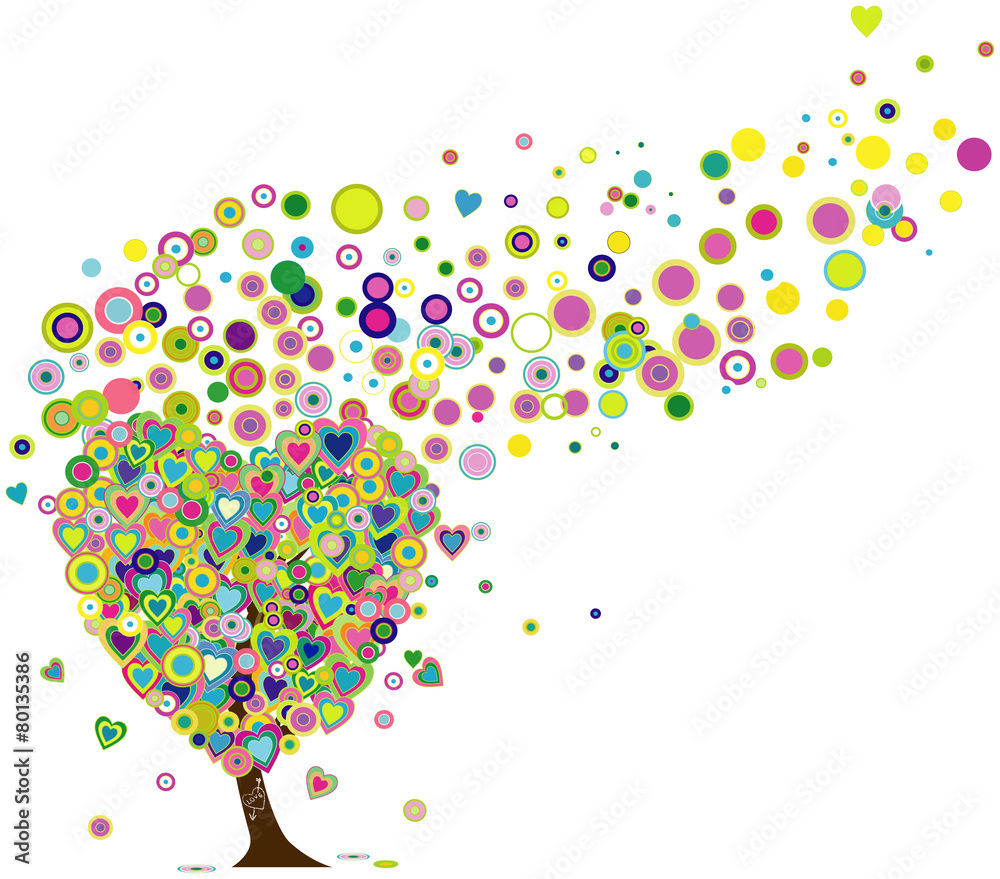 springtime and love illustration, vector format springtime and love illustration, vector format