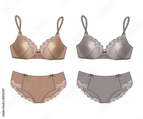 Sexy  set of lingerie bra and panties isolated.