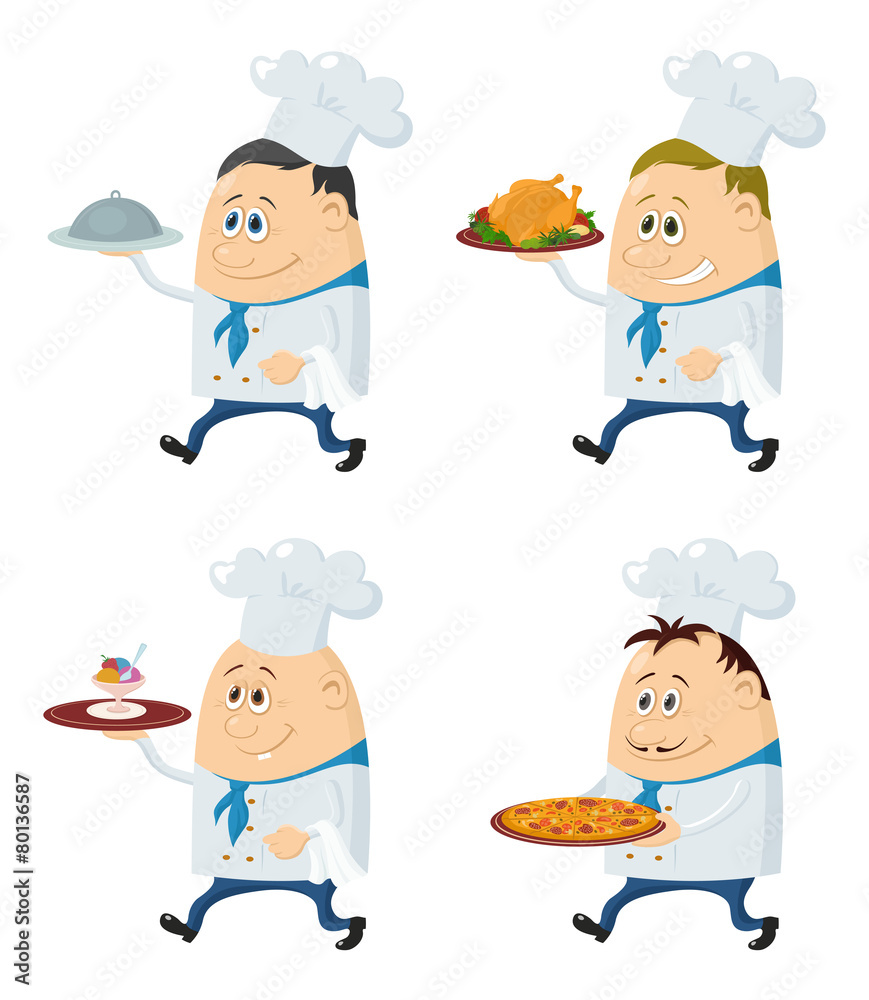 Cooks with trays set Cooks with trays set