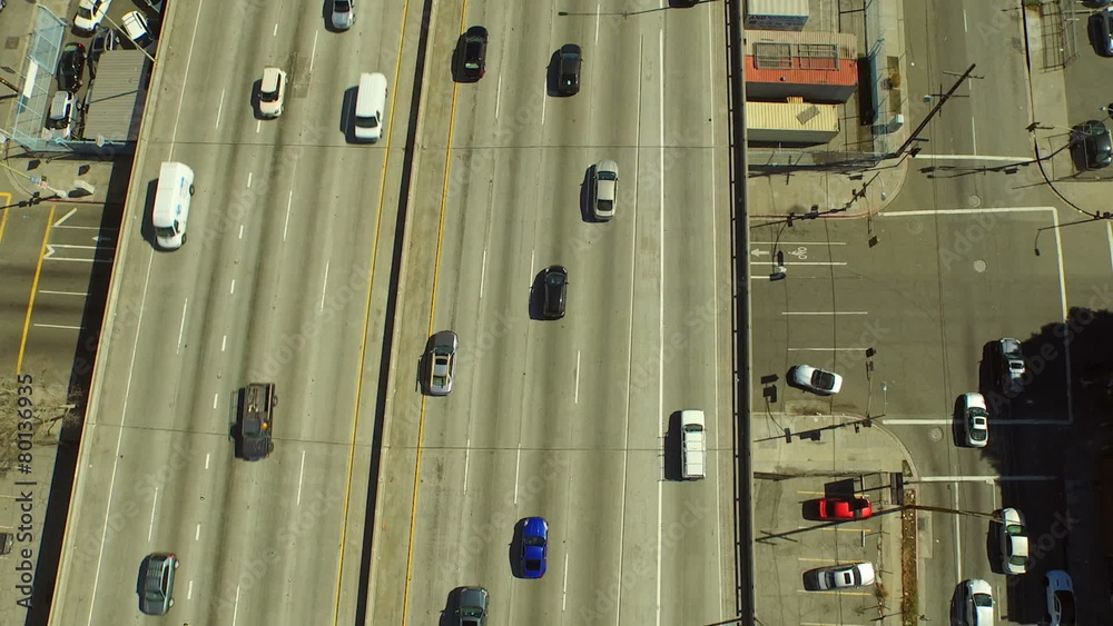 Los Angeles Aerial Freeway Follow Los Angeles Aerial Freeway Follow