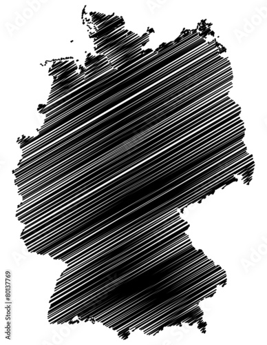 Germany map with scribble effect