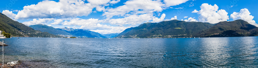 Panorama view of Lake Maggiore
