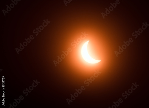 Real photo of partial solar eclipse 20.03.2015