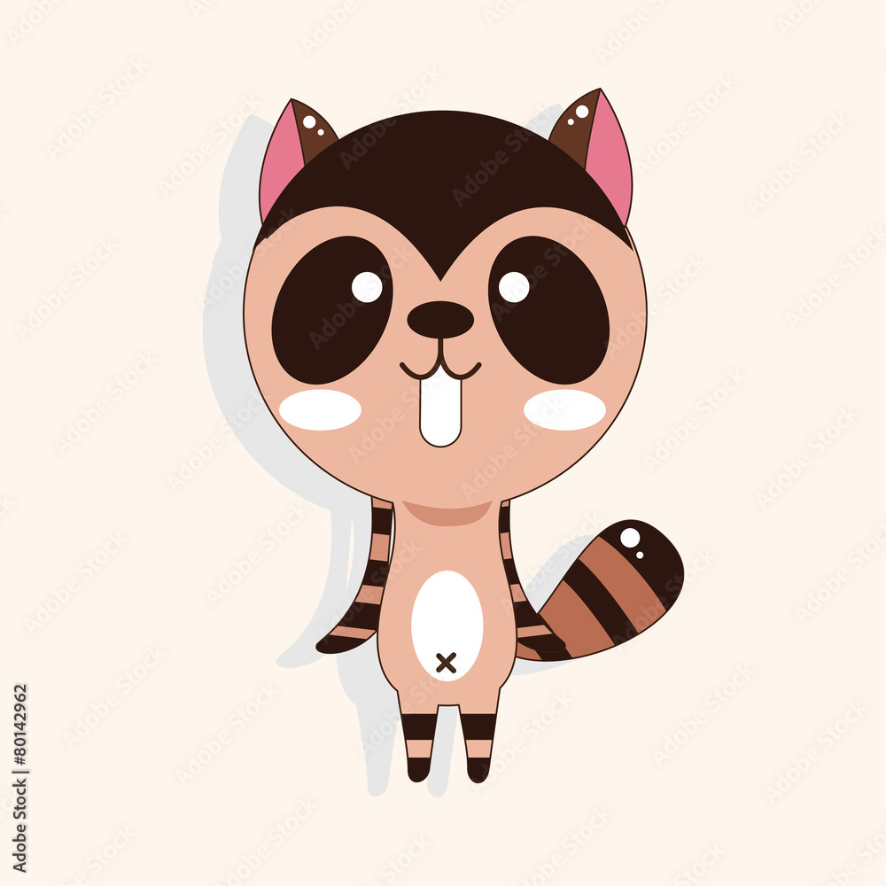 Obraz premium animal squirrel cartoon theme elements