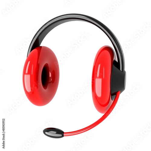 Red headphones photo