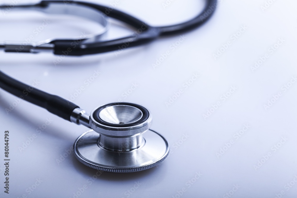Stethoscope frame. Stethoscope on blue background Stethoscope frame. Stethoscope on blue background