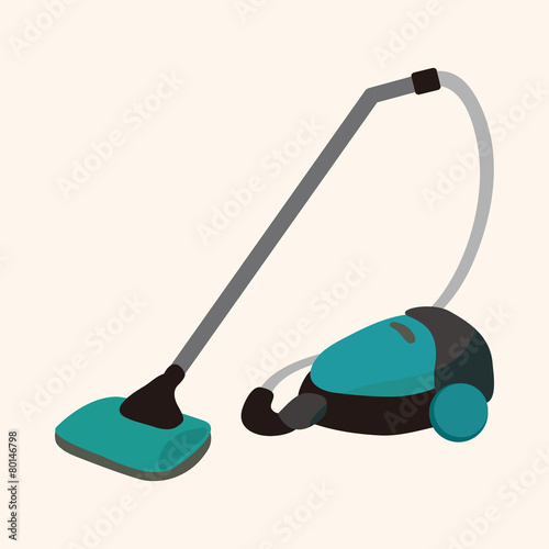 Home appliances theme vacuum cleaner elements