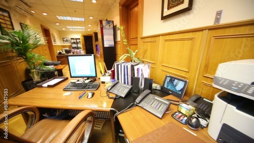 Wallpaper Mural Leather armchair for chief and workplace in modern work room Torontodigital.ca