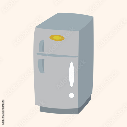 Home appliances theme refrigerator elements