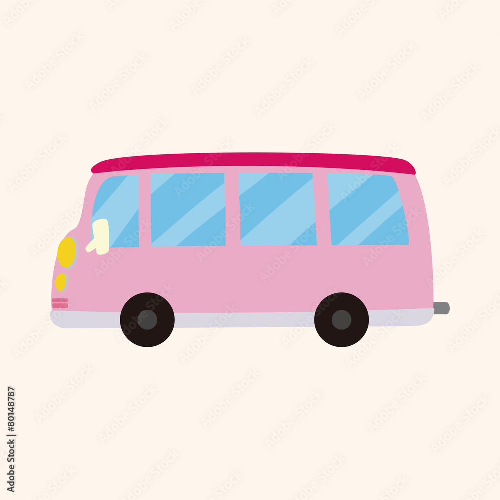 transportation bus theme elements
