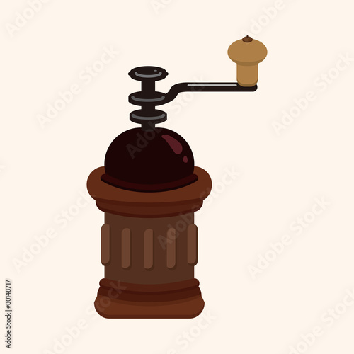 grinding coffee machine theme elements