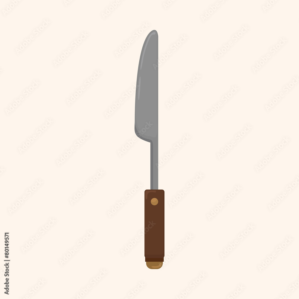 Fototapeta premium barbecue knife equipment theme elements
