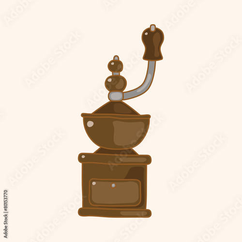 grinding coffee machine theme elements