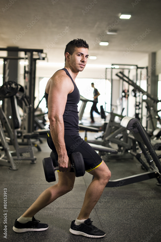 Training at gym