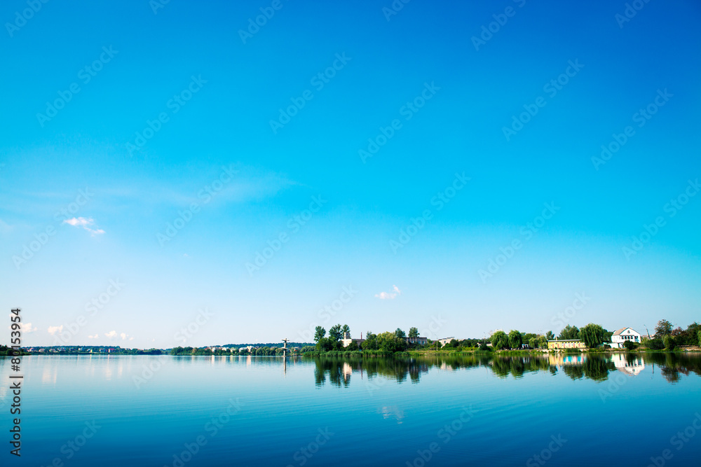 Fototapeta premium Picturesque forest and the river